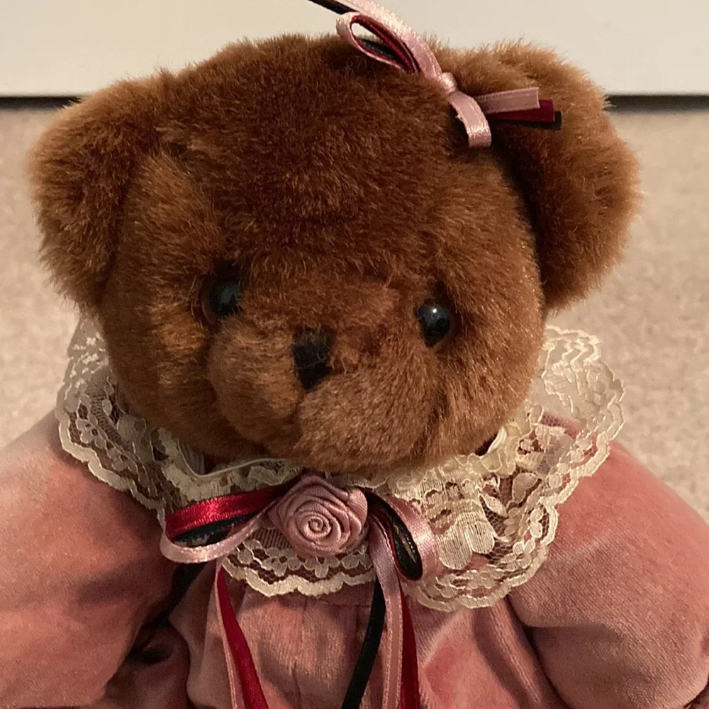 Victorian Stuffed Bear - Picture 2 of 4